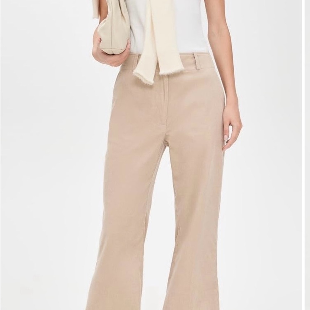 Apiece Apart Adi Corduroy Wide-Leg Trousers in Light Tan